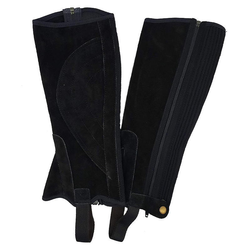 Mini Chaps Black Suede